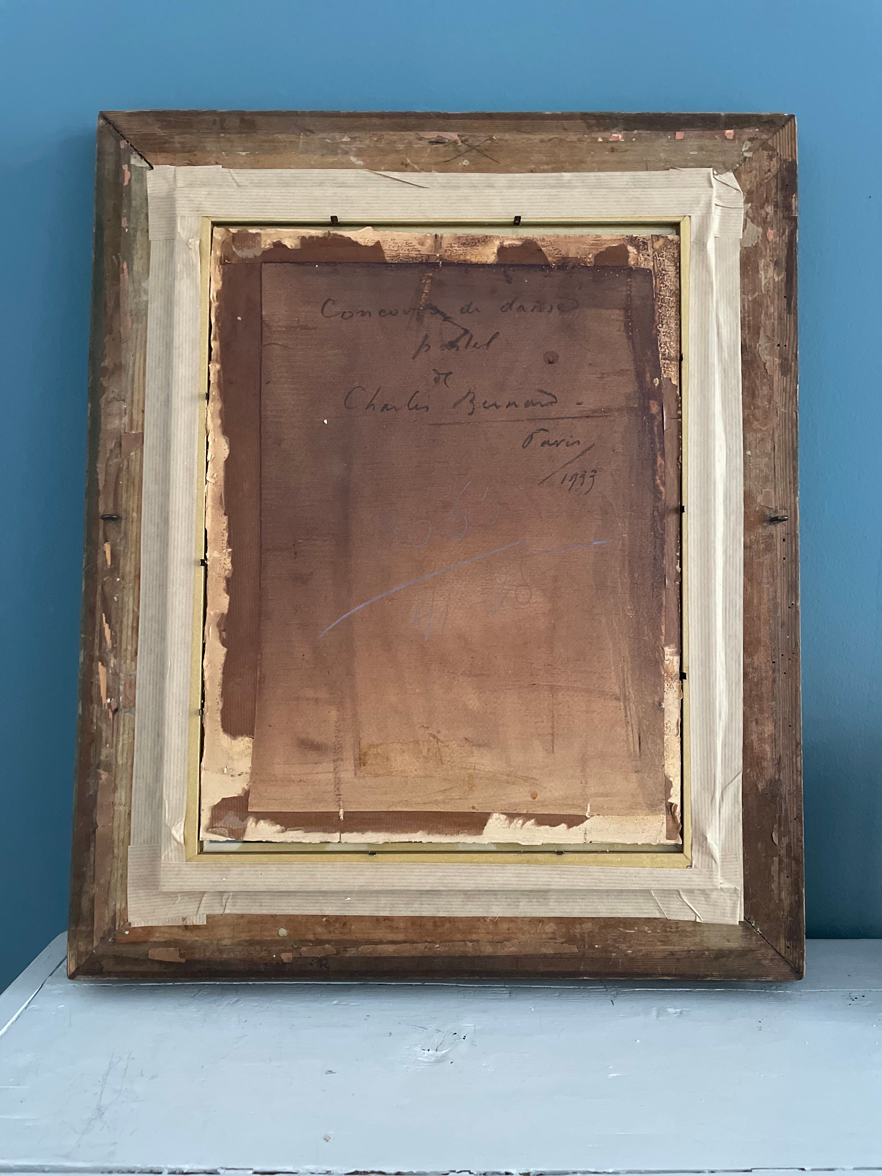 Pastel painting entitled "dance competition" by Charles Bernard 1933