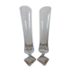 Pair of Bayel crystal flower vases – 24 cm – square bases