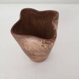 Ceramic vase with floral motif signed Vallauris