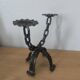 Brutalist wrought iron chandelier