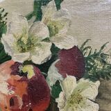 Still life with fruits and flowers.