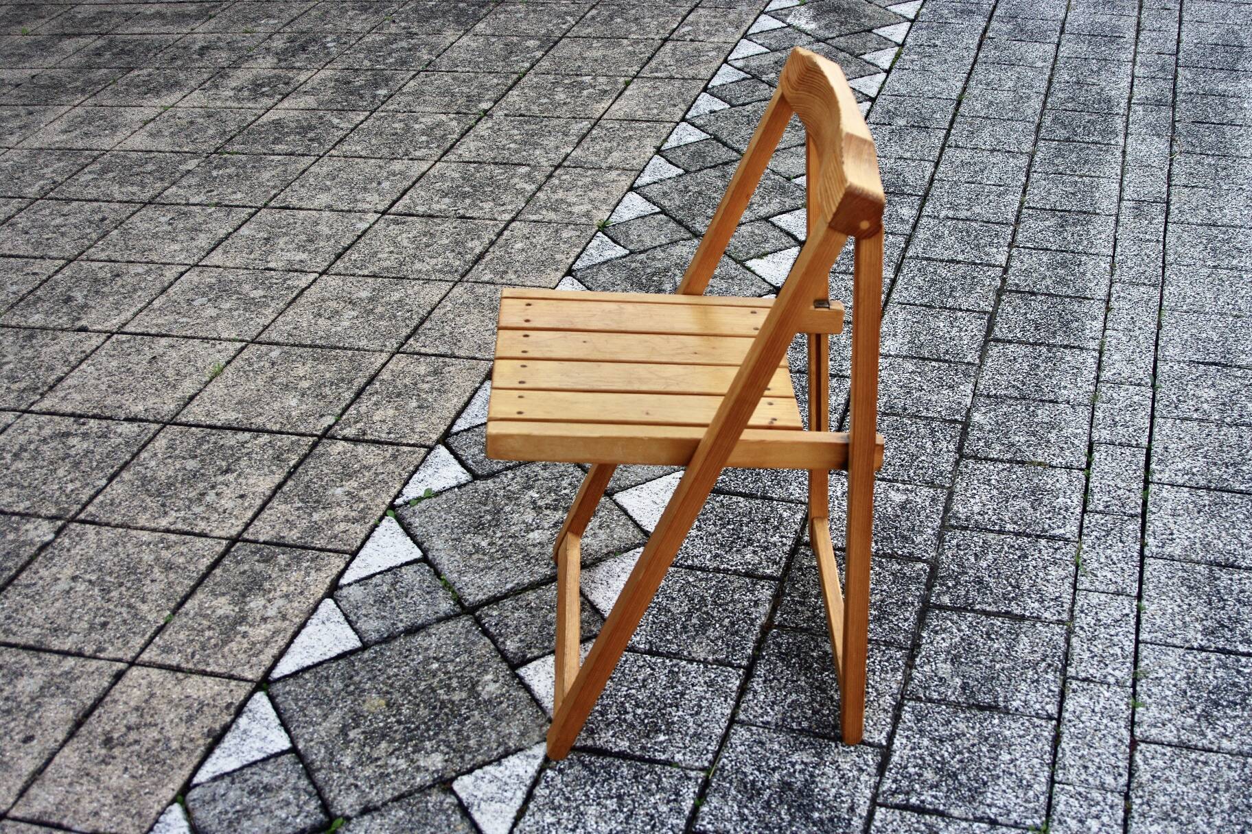 Vintage  pine folding chair