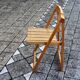 Chaise pliante vintage en pin