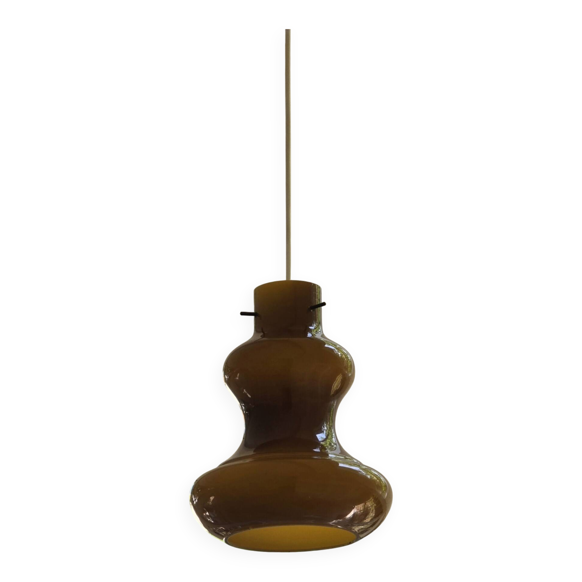 Brown suspension by Massimo Vignelli for Gino Vistosi, Murano.