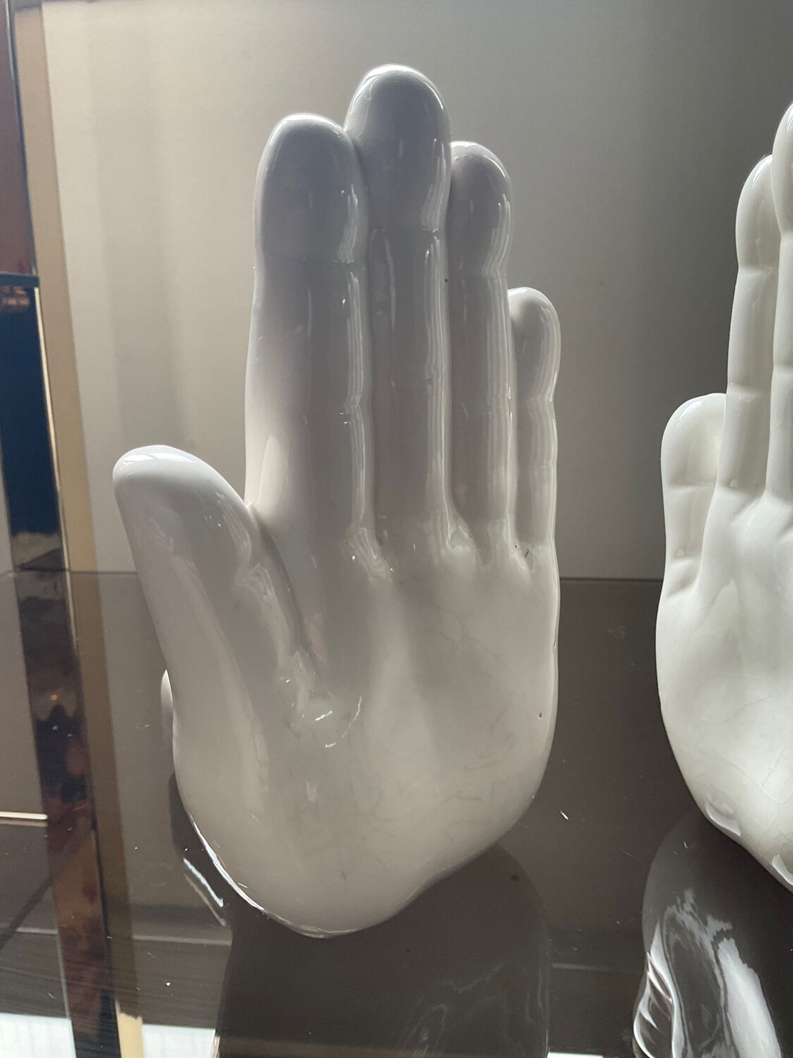 Pair of vintage ceramic hand bookends