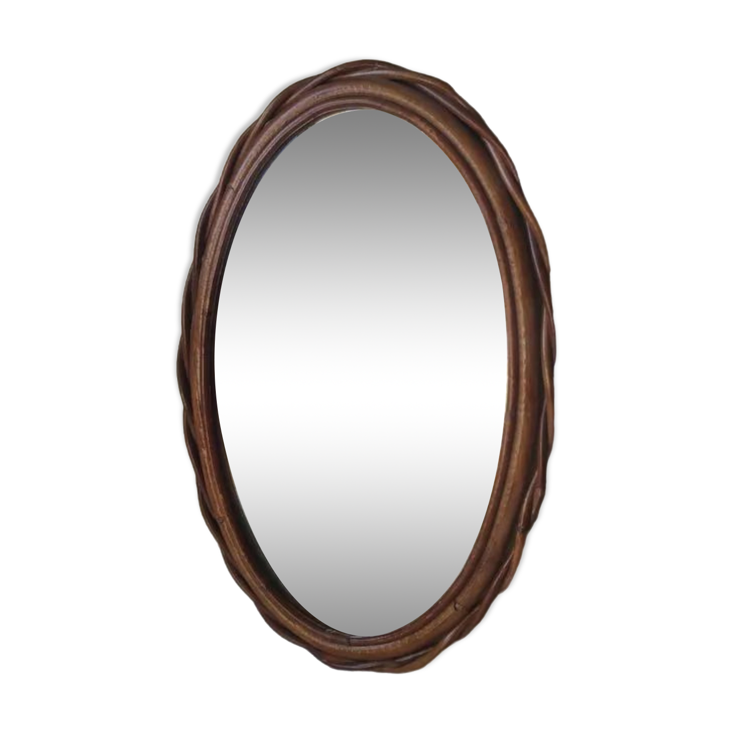 Miroir rotin 40x27cm