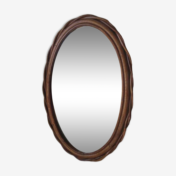Miroir rotin 40x27cm