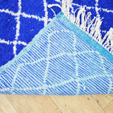 Moroccan blue carpet 233x145cm