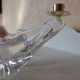Candlestick in crystal signed Schneider vintage 1970