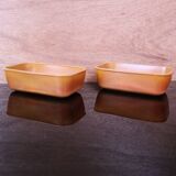 Tempered glass butter dishes Arcopal volcanic 70's