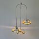 Mid-century modern triple shade ceiling light by Reggiani, 1960s, Italy.