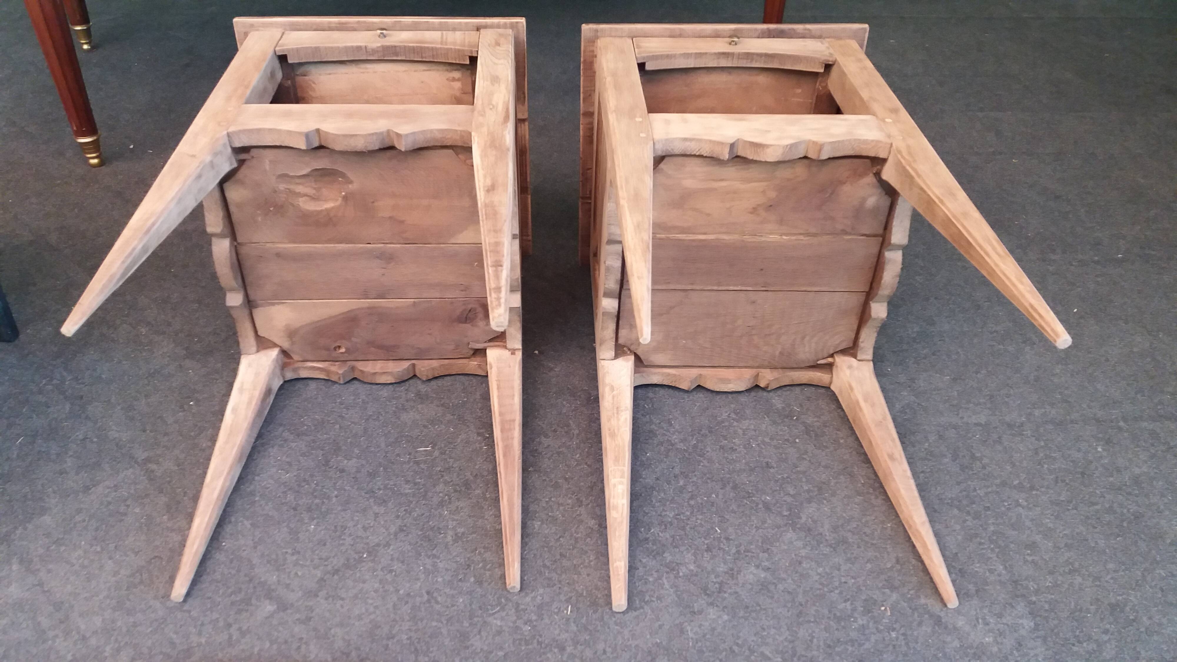 Pair of rustic bedside tables