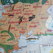 Carte scolaire vintage mdi: Afrique-Europe économique.