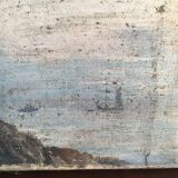 Oil on "marine" canvas, early 20th century