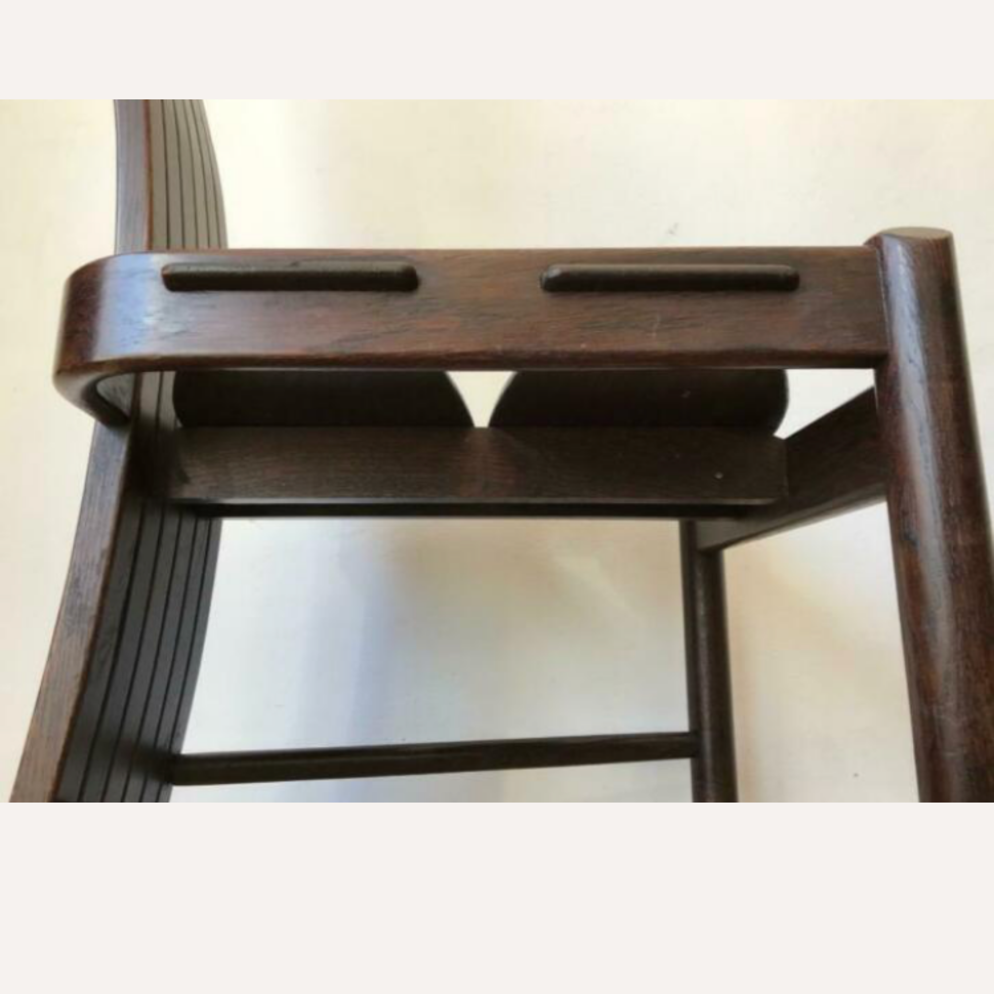 Steam bent Arts and Crafts oak organic shaped revival chair, 1960s - 1970s