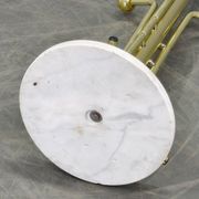 Italian Brass-Plated Coat Rack with Marble Base, 1970s