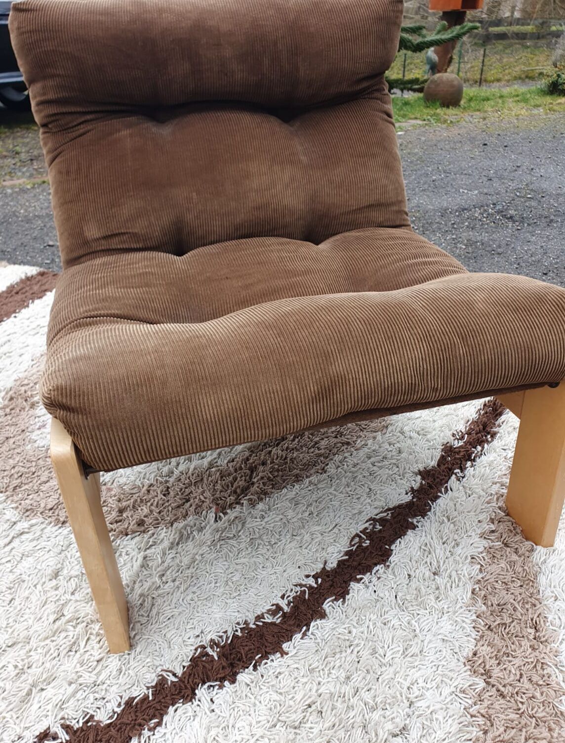 Vintage velvet heater brown year 1970