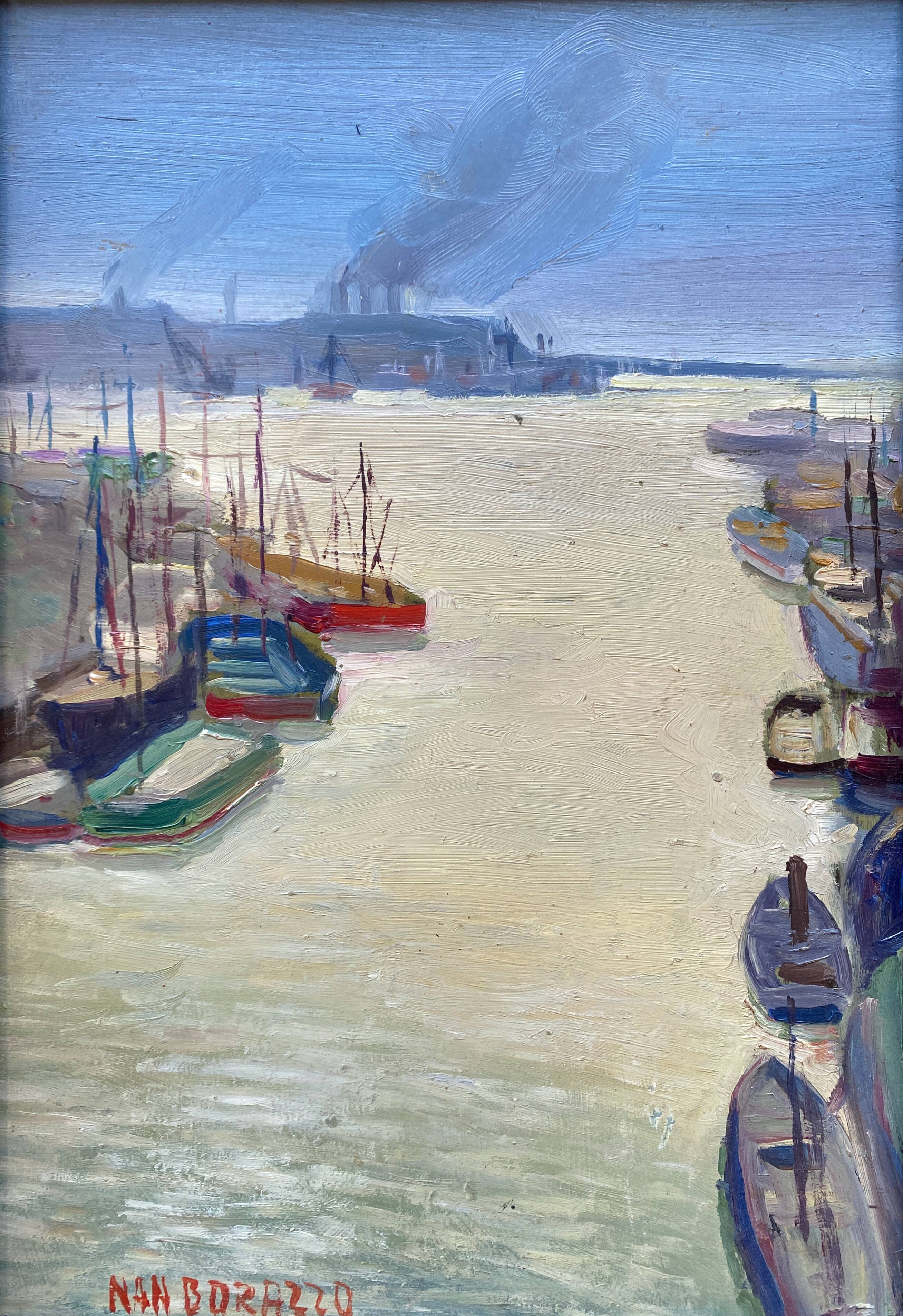 Table HSP Nan Borazzo (born 1905-?) ec. Italian Port Marine + frame