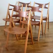 Set of five CH29 Sawbuck chairs by Hans J. Wegner for Carl Hansen & Søn