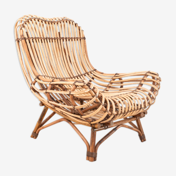 Armchair made of cane and rattan