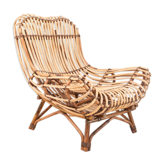 Armchair made of cane and rattan