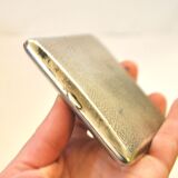 Art Deco cigarette case, alpaca cigarette holder with WS monogram.