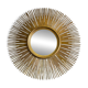Large sunburst mirror with beveled glass and gilded wood from around 2010.