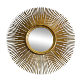 Grand miroir soleil glace biseauté bois doré vers 2010