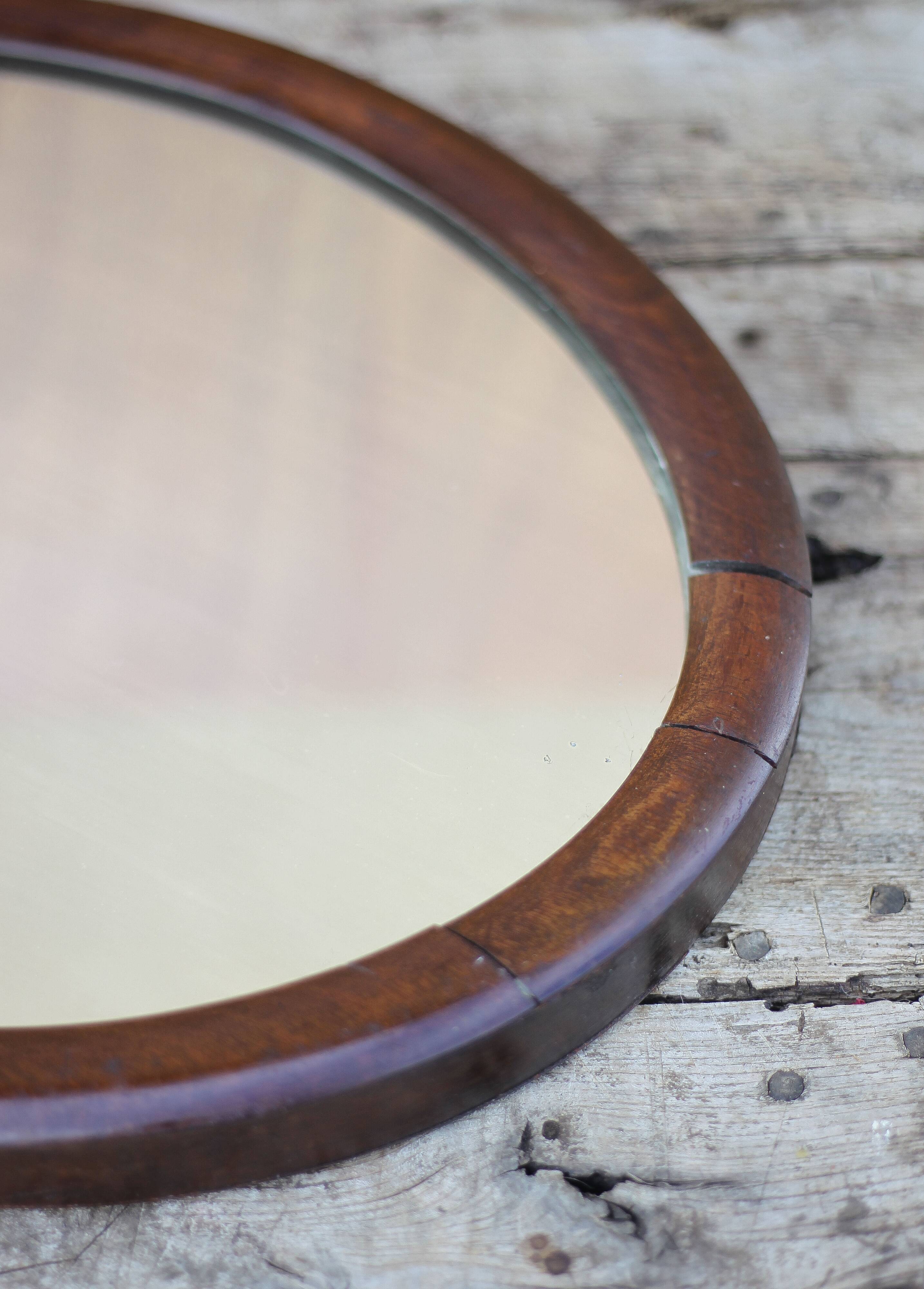 Vintage mirror, wall mirror, oval mirror, old dressing table mirror