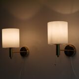 Pair of Scandinavian brass and acrylic appliques from Nafa 1970