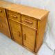 Pair of sideboards in rattan and wicker braided vintage 1970.