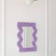 Small lilac wavy mirror