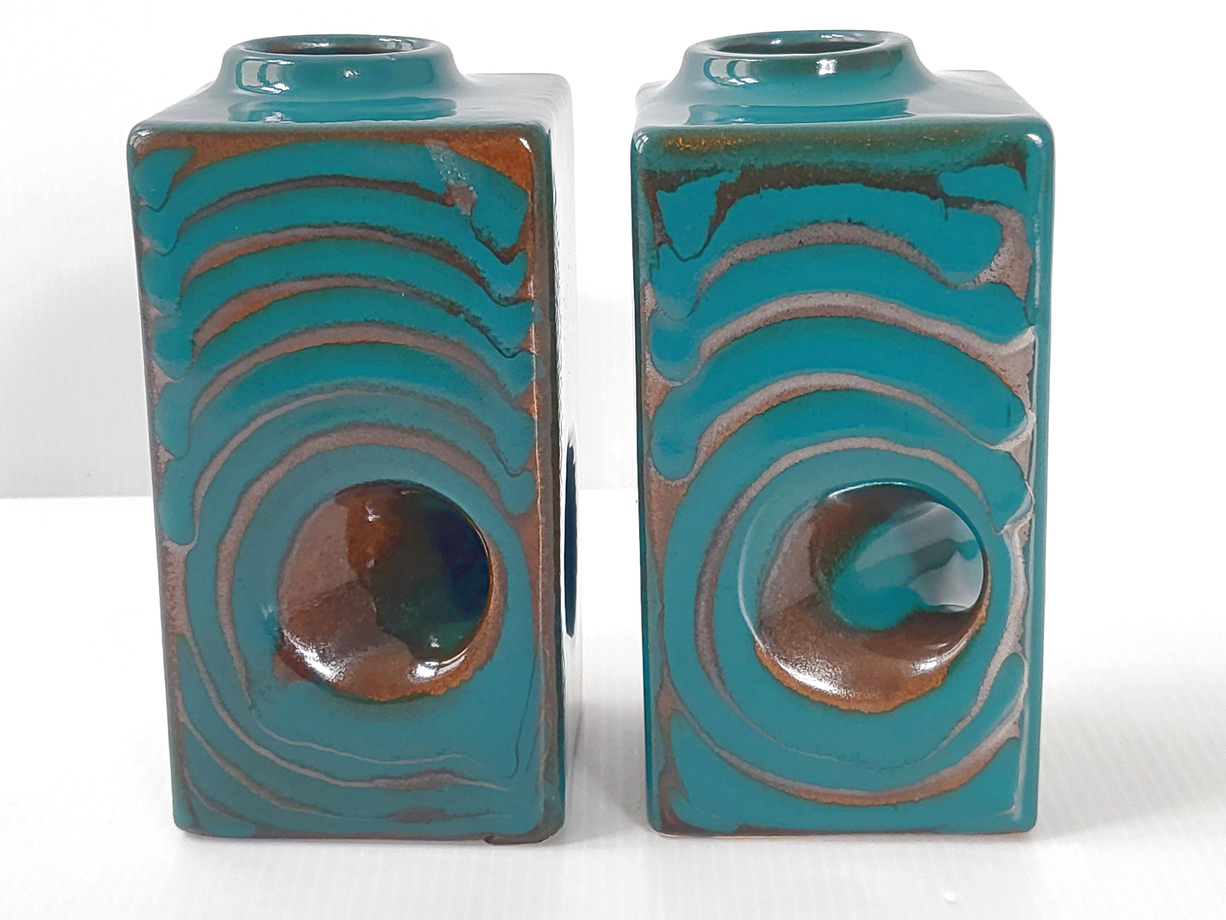 Pair of vintage Veb Haldensleben vases 1960