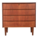 Fully restored mid-century teak dresser with 4 drawers / Danish modern design / 1960s
