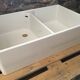 Enamelled stoneware double sink 40