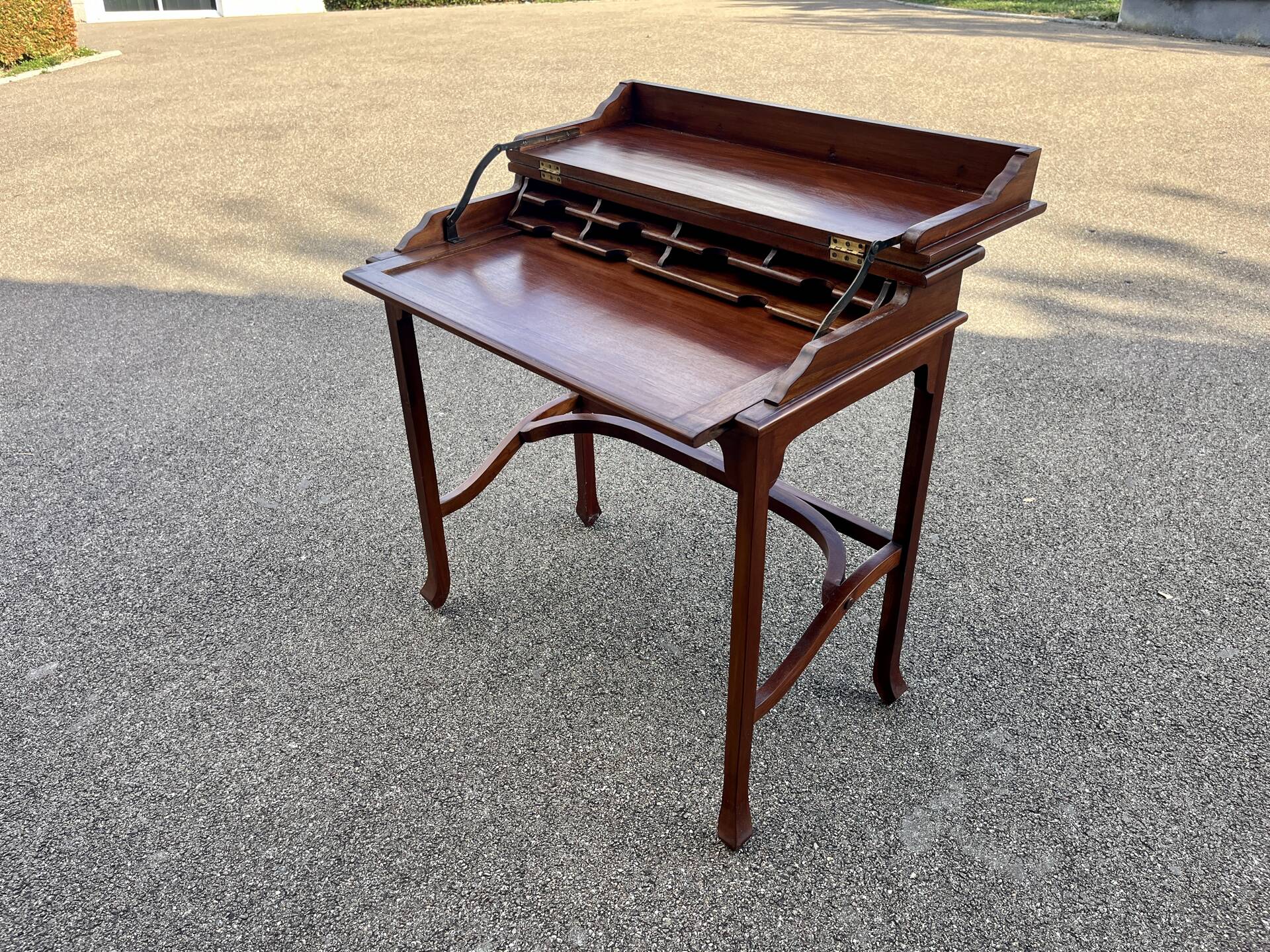 Bureau d’officier acajou style campagne anglais desk