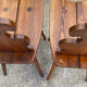 Pair of vintage Tyrolean chairs in solid wood