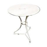White wrought iron table