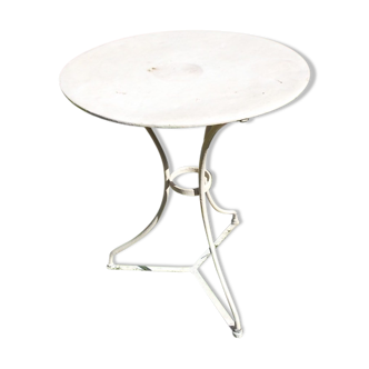 Table en fer forgé blanc