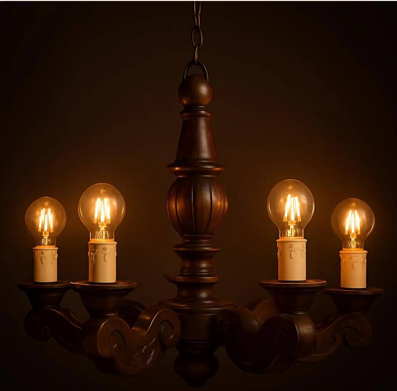 Renaissance wooden chandelier, 1800s