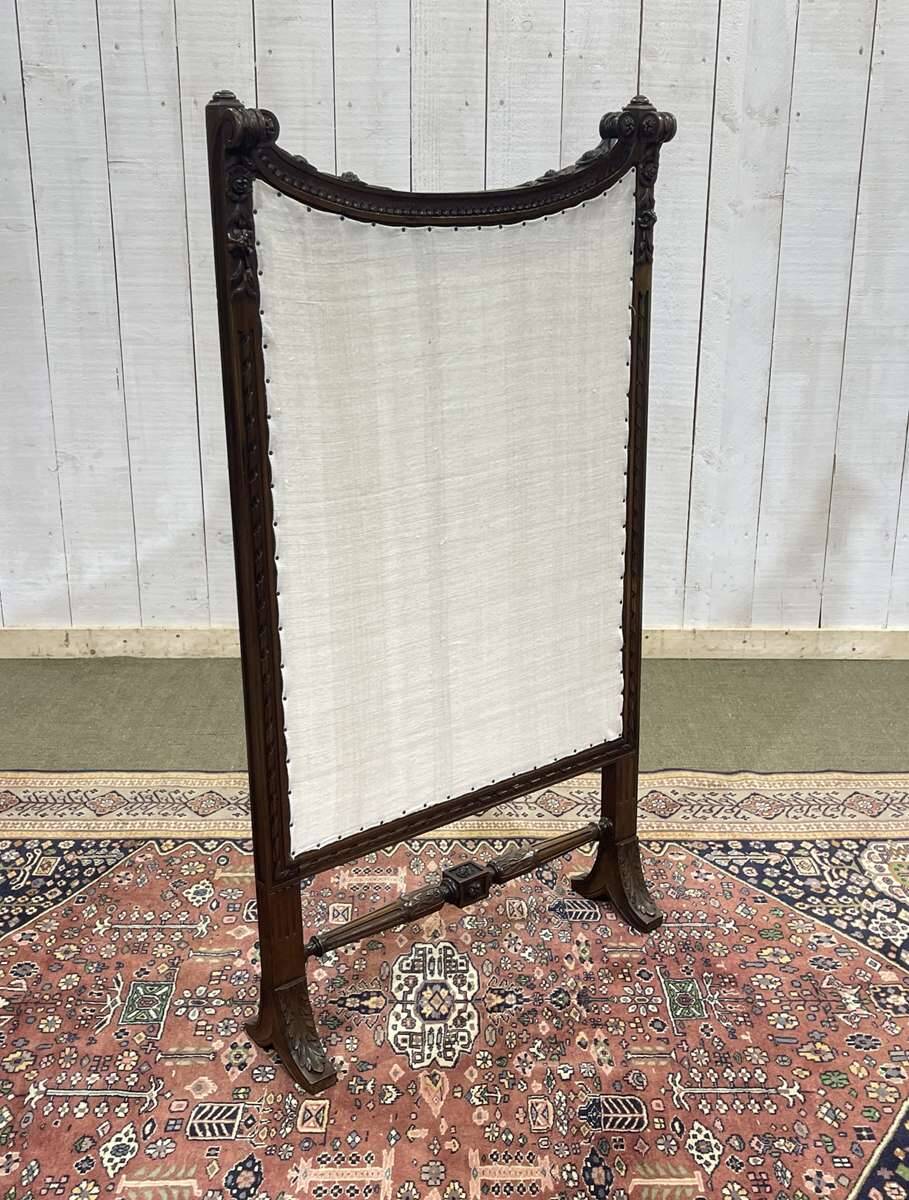 Walnut fireplace screen from the early 20th century