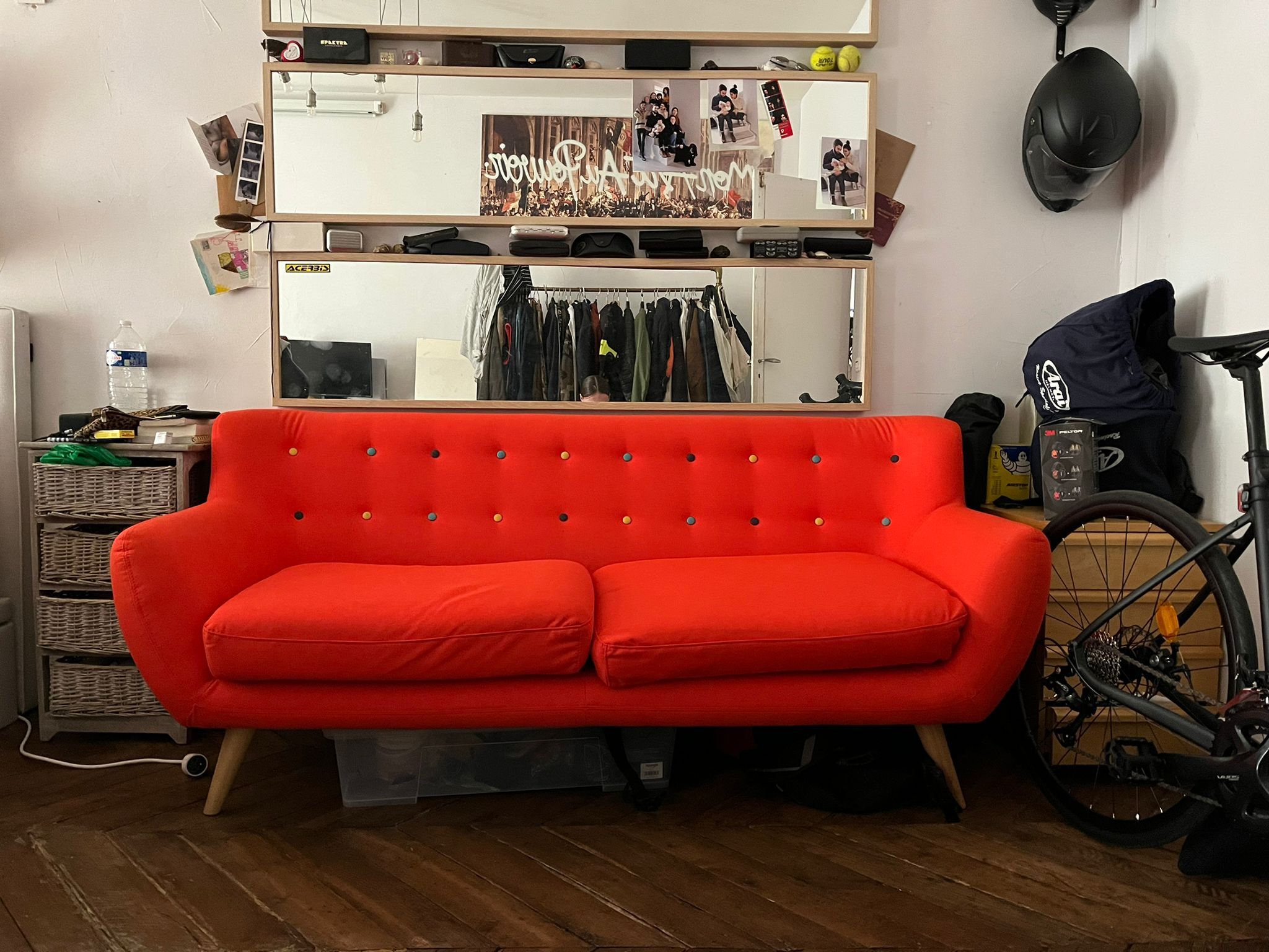 Orange sofa