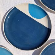 Set of 8 Plates and 2 Bowls Julie Goodwin Habitat Longitude Blue Stoneware Style