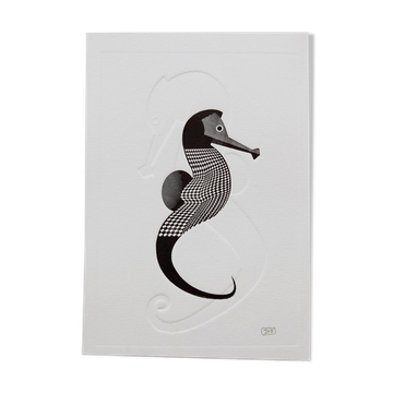 Press engraving duo black seahorse - embossing - format A5