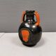 Vase in metallic glaze with orange details, Upsala Ekeby Sweden