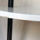 80s side table, black & white geometric shapes