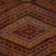 Vintage Turkish kilim, handwoven, 165x234 cm.