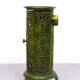 19th Century French Green Enameled Cast Iron Heater Stove