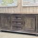 18th-century oak enfilade with a marble-effect painted top.