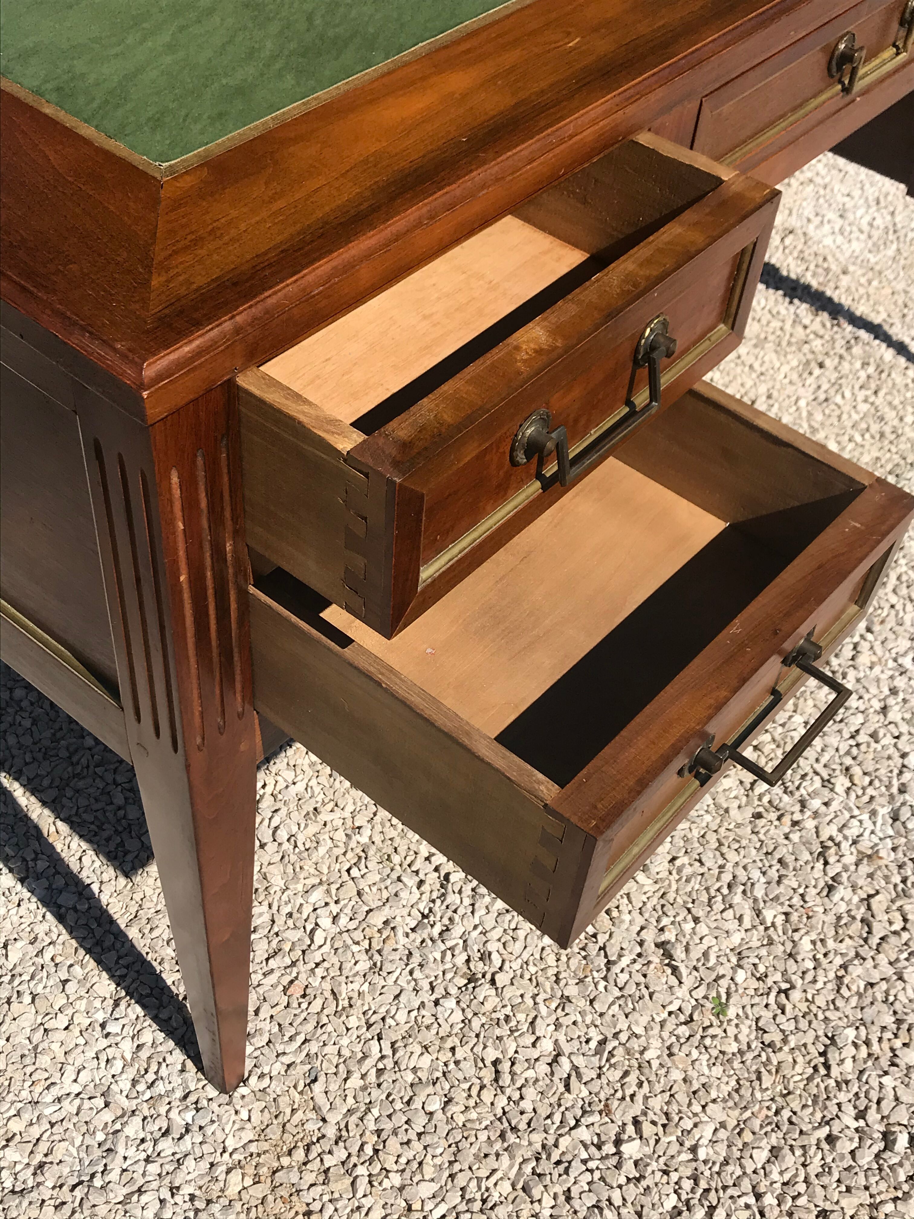 Louis XVI style desk in walnut period 1950
